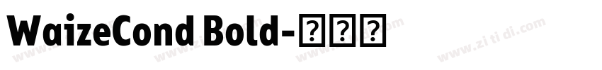 WaizeCond Bold字体转换
